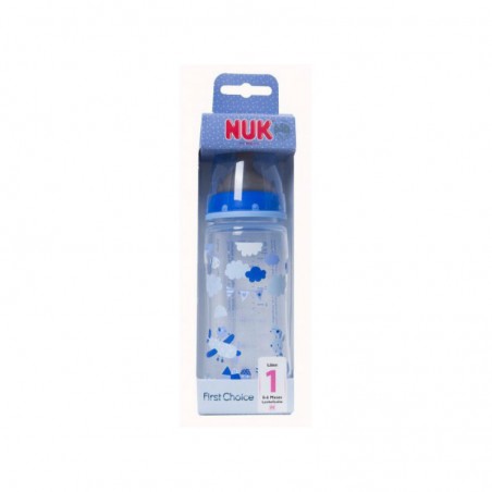 Comprar biberón látex 1 m azul 300 ml