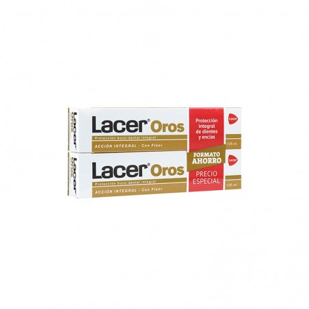 Comprar lacer oros pasta dentífrica con flúor 2 x 125 ml