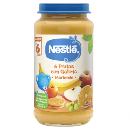 Comprar nestlé tarrito 6 frutas con galleta merienda 250 g