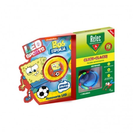 Comprar pulsera relec infantil bob esponja led futbol