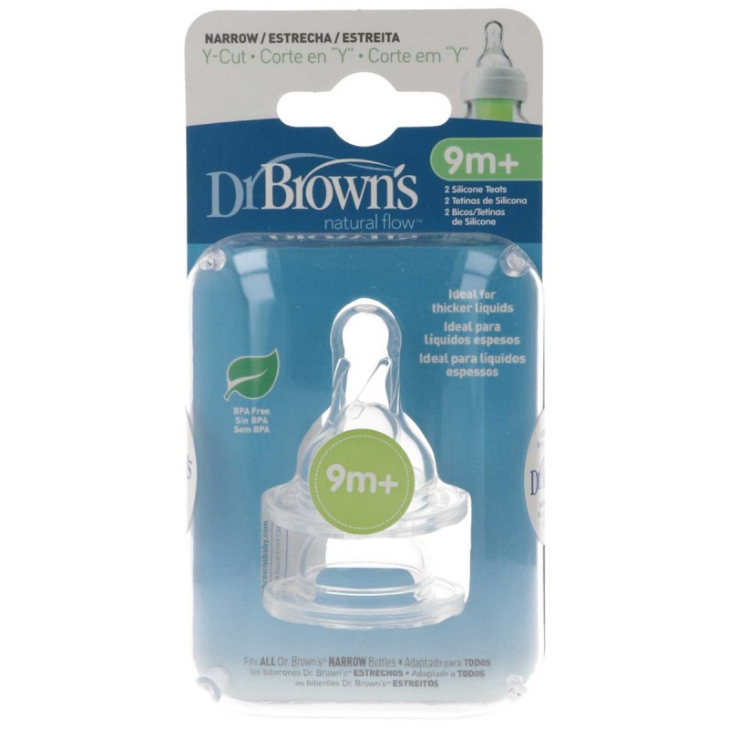 Dr Browns Options+ Tetinas Boca Ancha Corte en Y Mayor flujo para líquidos  más espesos