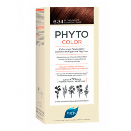 Comprar phytocolor tinte 6.34 rubio cobre oscuro