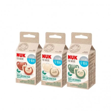 Comprar nuk chupete nature silicona 6-18M 2 und