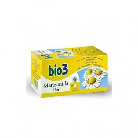 Comprar bio3 manzanilla ecológica 25 bolsitas